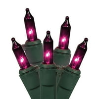 Nagy teherbírású lila mini karácsonyi fények halmaza - Green Wire Connect 6