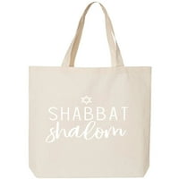 Shabbat Shalom Pamut Vászon Táska