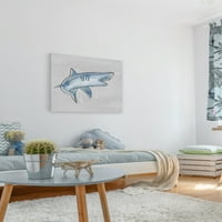 Marmont Hill nagy harapós cápa vászon fali művészet