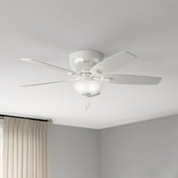 53380-Hunter ventilátorok-Kenbridge alacsony profilú mennyezeti ventilátor LED Fénykészlettel és Húzólánccal-szálcsiszolt