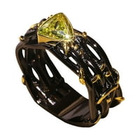Baocc kiegészítők divat személyiség kétszínű ékszerek berakott Gyűrű Ékszerek Ajándék gyűrűk E