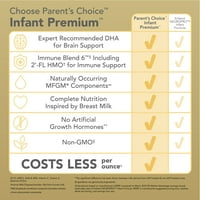 A szülői választott csecsemő prémium baba formula tej-alapú por vas, dha, nem GMO, 22. oz káddal