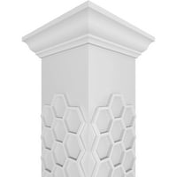 Ekena Millwork 10 W 8'h kézműves klasszikus négyzet alakú nem társított Westmore Fretwork oszlop W Crown Capital &