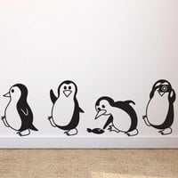 Fali matricák baba DIY matrica Fal dekoratív pingvin otthoni szoba Óvoda matricák cserélhető gyerekek Lakberendezés