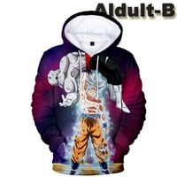 Dragon Ball Z One 3D nyomtatás Anime Fleece kapucnis pulóverek és pulóverek Fleece Classic-Fit kapucnis pulóver Őszi