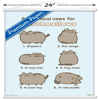 Pusheen-Marshmallow fali poszter fa mágneses kerettel, 22.375 34