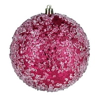 Vickerman 12 Fukszia Glitter Jégeső Labda Dísz