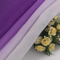 Goory Purple Sheer függönyök hosszú hálószoba Panelkészlet Grommet Ombre gradiens ablak Voile tüll drapériák félig