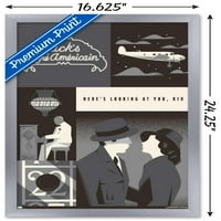 Warner 100. évfordulója-Casablanca fali poszter, 14.725 22.375 keretes