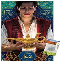 Disney Aladdin-lámpa fali poszter fa mágneses kerettel, 22.375 34
