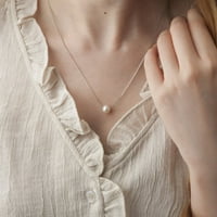 Anavia édesvízi fehér gyöngy nyaklánc - tenyésztett gyöngy medál sterling ezüst nyaklánc nők számára