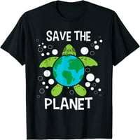 Mentsd Meg A Bolygót-Környezetvédelem Föld Napja Klíma Póló Unise O-Nyakú Rövid Ujjú Ing