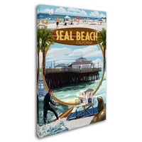 Védjegy Szépművészet 'Beach 2' Canvas Art készítette: Lantern Press