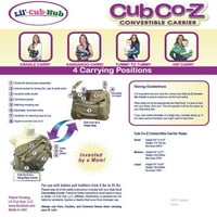 Lil ' Cub Hub Cub Co-Z Kabrió Hordozó-Cukor Pontok Rózsaszín, Közepes