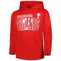 Ifjúsági piros Philadelphia Phillies pulóver kapucnis pulóver