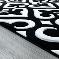 United Weavers Drachma Benachi Modern geometriai akcentus szőnyeg, fekete, 1'10 2'8