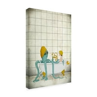Védjegy Képzőművészet 'Bath Time' vászon Art készítette Maja Lindber