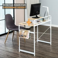 Számítógépes íróasztal szintű eltávolítható polcos fa laptop íróasztal -asztali asztal otthoni iroda hallgatói számára,