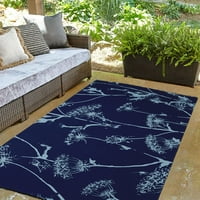 3 '5' egyszerűen a Daisy Windy Blossom Modern és Kortárs Chenille Area Rug, Navy