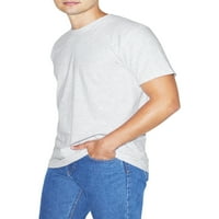 American Apparel férfi & nagy férfi Fine Jersey Crewneck pólók, 2-csomag, méretek XS-3XL