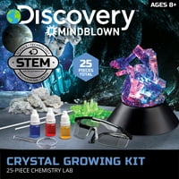 Discovery Mindblown 25 darabos Lab Crystal Growing Kit, magában foglalja a penész formák & LED fény kijelző állvány