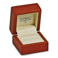 Radiant Fire® karat sárga arany háromköves eljegyzési gyűrű