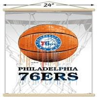 Philadelphia 76ers-Cseppgolyós fali poszter mágneses kerettel, 22.375 34