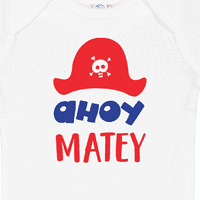 Inktastic Ahoy Matey, kalóz kalap, koponya és csontok, kalózok ajándék kisfiú vagy kislány Body