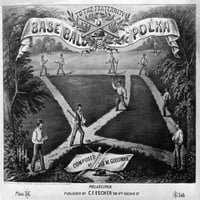 Baseball Polka, 1867. Nsong Lap' Baseball Polka ' Által James M. Goodman, 1867. Poszter nyomtatás