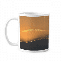 Narancssárga Sötét Ég Felhők Art Deco Divat Bögre Kerámia Cerac Kávé Porcelán Csésze Étkészlet