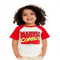 Marvel Comics Toddler Boy 5pk rövid ujjú pólók-Spider-Man, Hulk, Amerika kapitány, Iron Man, Méretek 2T-5T