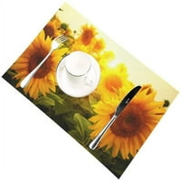 Sunset napraforgó mező alátét lemez tartó készlet 2, Nyári Virág Virágos asztal szőnyeg védő