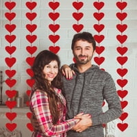 Lóg Valentin napi dekoráció Szerelem Szív függő húr fali dekoráció Szerelem Szív Lakberendezési + piros