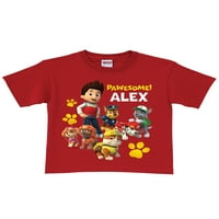 Személyre szabott PAW Patrol Pawesome gyerekek pólója, piros