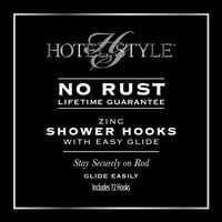 Hotel stílusú nyitott V-üveges zuhanyhorgok, könnyű csúszással, mindegyik