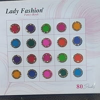 Lady Fashion Premium Spirálkönyv kerek tarka Bindi kristályokkal-menyasszonyi homlok dekoráció has dekor matricák kézműves