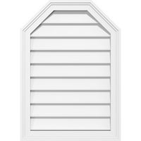 28 W 32 H nyolcszögletű felső felszíni PVC Gable szellőzőnyílás: nem funkcionális, w 2 W 1-1 2 P BrickMould keret