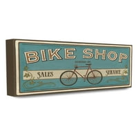 Stupell IndustriesBlue Bike Shop Store SignCanvas Wall Art by World Art Group