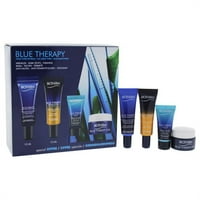 A Biotherm kék terápiás készlete az Unise-Kit számára 0,16 oz Kék terápiás éjszaka, 0,16 oz Kék terápiás szem, 0,33