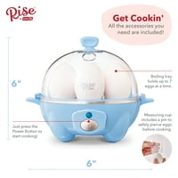 Rise by Dash Tojásfőző: Tojáskapacitású elektromos Tojásfőző kemény tojáshoz, puha főtt tojás, buggyantott tojás automatikus