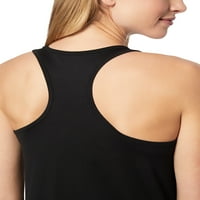 Fok Női hűvös könnyű Rendszeres Fit Racerback Tank Top-Fekete-X-kicsi