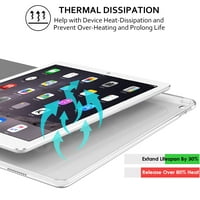 DuraSafe tokok iPad PRO [PRO generáció ] Trifold nyomtatott könnyű védő átlátszó hátlap-gyémánt rács