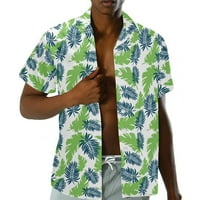 BeeYaSo Férfi Hawaii Virágos Ingek Rövid Ujjú Nedvességelvezető Száraz Ing Gomb Le Trópusi Holiday Beach Shirt Fit