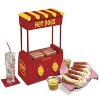 Nosztalgia NHDR8RY Hot Dog Roller és Bun melegebb, Hot Dog és Bun kapacitás