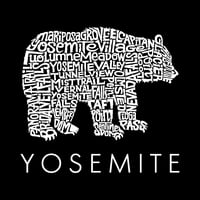 Pop Art férfi Szó Art póló-Yosemite medve