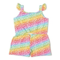 Wonder Nation Girls Ruffle Romper, 6-18.