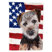 Norfolk Terrier kiskutya amerikai zászló USA kerti zászló -
