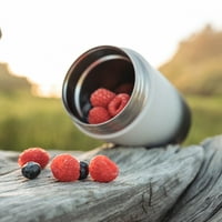 Egyszerű modern ellátási élelmiszer edény - 12oz szigetelt rozsdamentes acél fedél - vákuumszigetelt lombik szivárgásos