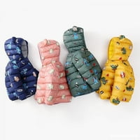 Clearance kapucnis téli kabátok kisgyerekeknek Párnázott könnyű Puffer dzseki kisfiúknak lányok,kisgyermekek számára