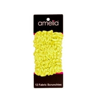Amelia Beauty, Neon sárga Jersey Scrunchies, 2,25 átmérőjű, gyengéd a hajra, erős tartás, nincs gubanc, nincs horpadás
